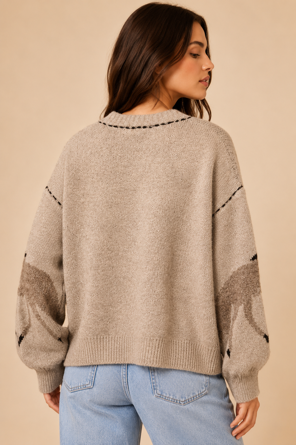 The Harper Oatmeal Horse Cardigan