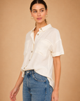 The Demi Ivory Button Down Shirt