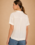 The Demi Ivory Button Down Shirt