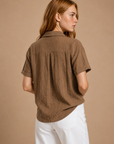 The Demi Brown Button Down Shirt
