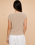 The Gwen Light Khaki Cardigan Vest
