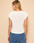 The Gwen Ivory Cardigan Vest