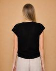The Gwen Black Cardigan Vest