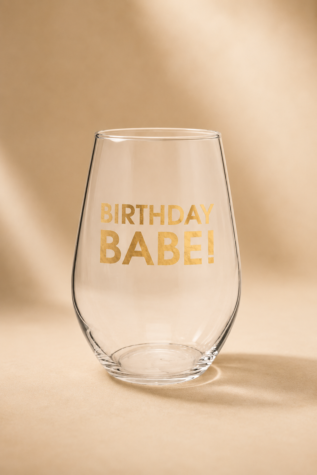 The Birthday Babe Stemless Wine Glass