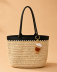 The Hand-Painted Coffee Cup Bag Charm + Keychain