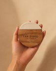 The San Diego Marble + Acacia Natural Wood Coaster - Sold Individually