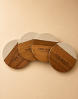 The San Diego Marble + Acacia Natural Wood Coaster - Sold Individually