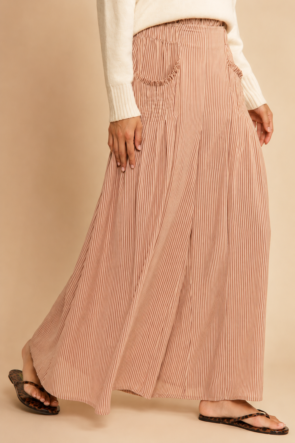 The Fable Pinstripe Palazzo Pants