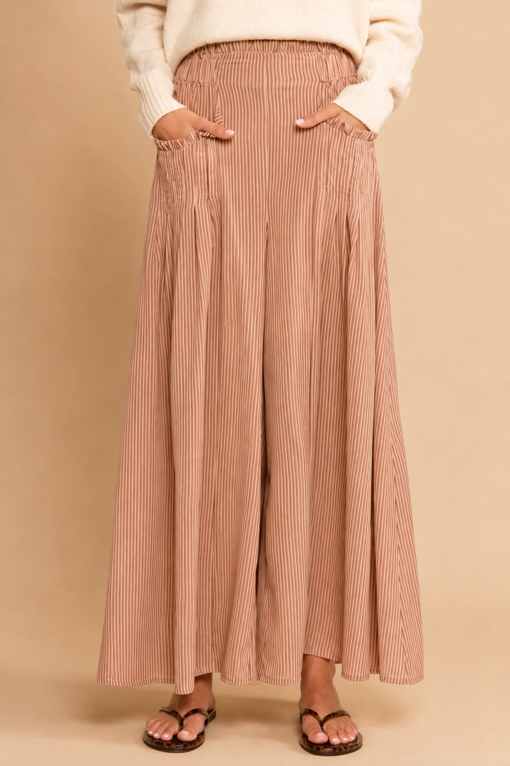 The Fable Pinstripe Palazzo Pants