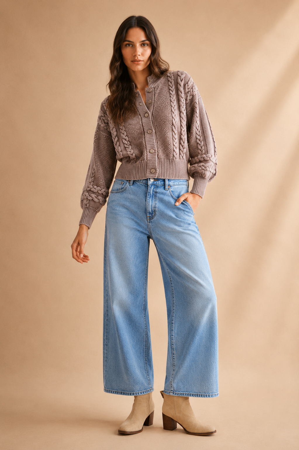 The Fallon Cable Knit Cardigan