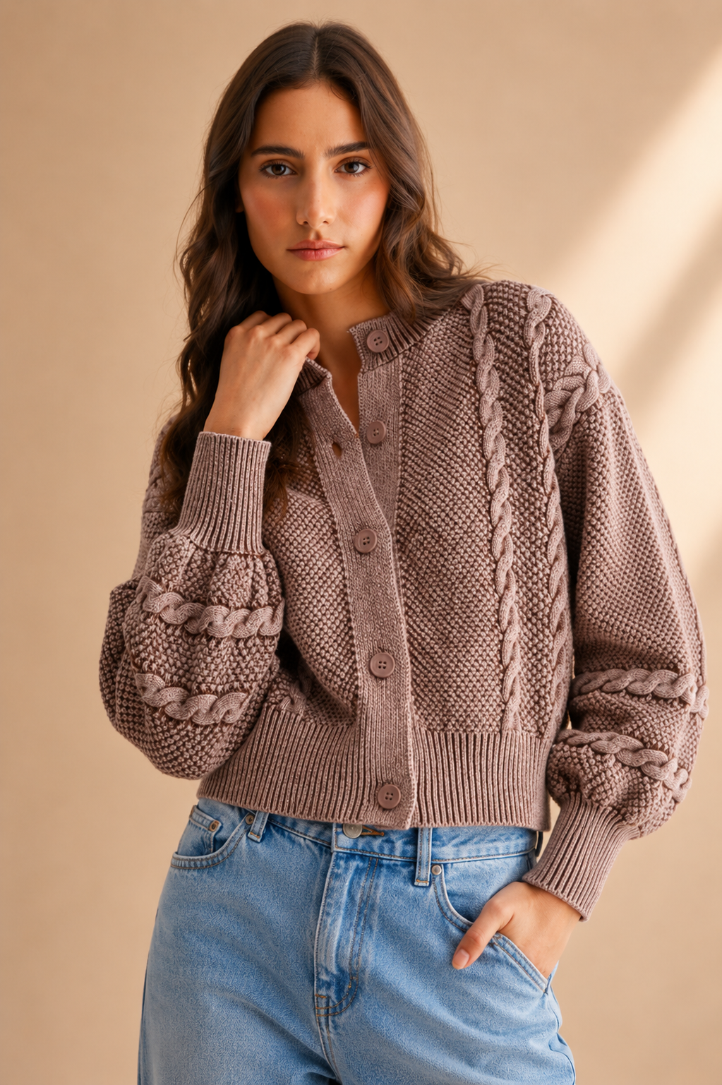 The Fallon Cable Knit Cardigan