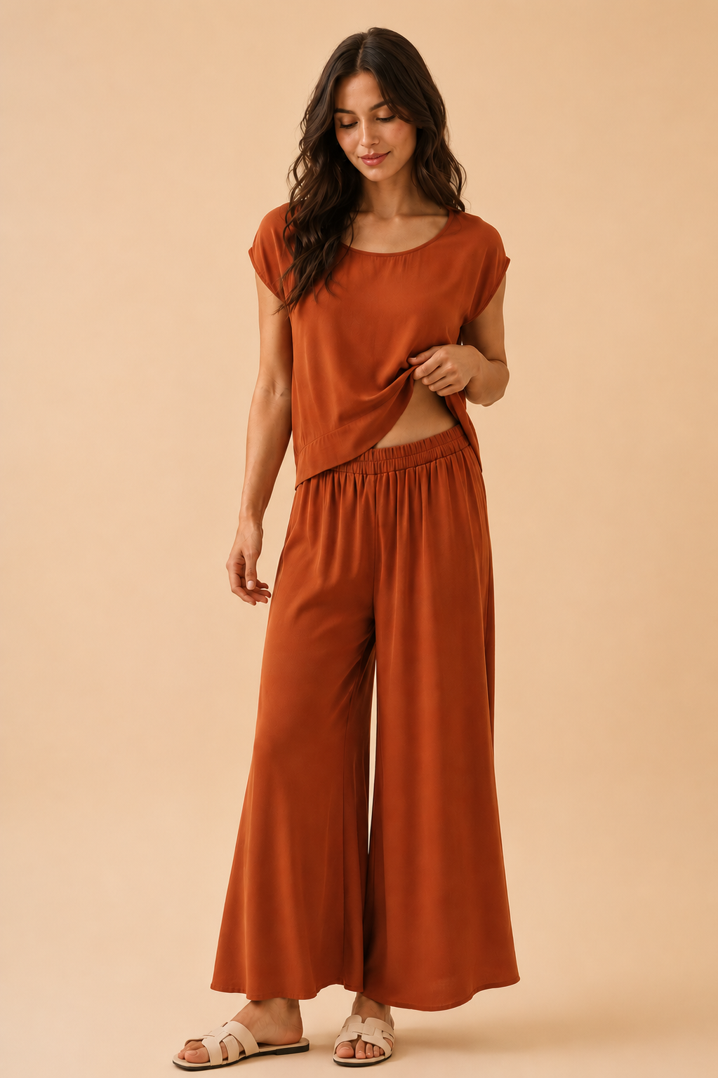 The Rumi Copper Top + Pant Set - Sold Separately