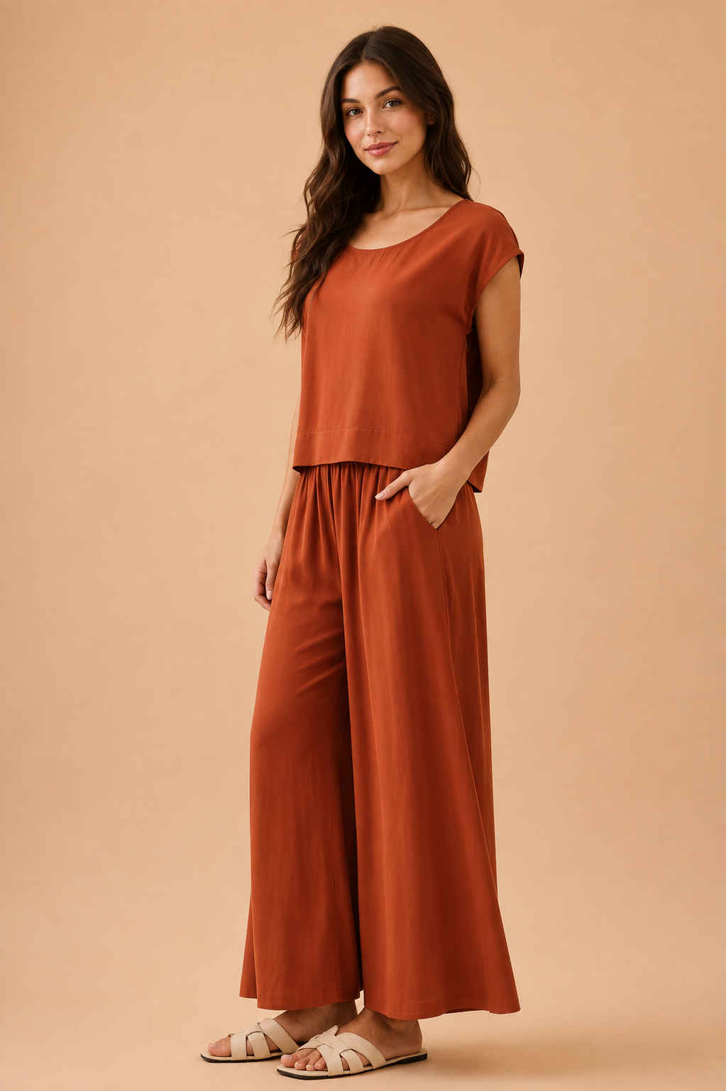 The Rumi Copper Top + Pant Set - Sold Separately