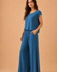 The Rumi Dark Denim Top + Pant Set - Sold Separately