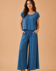 The Rumi Dark Denim Top + Pant Set - Sold Separately