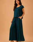 The Asha Dark Hunter Green Top + Pant Set - Sold Separately
