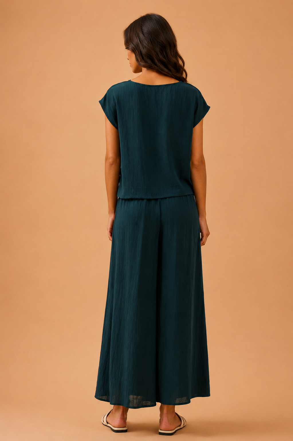 The Asha Dark Hunter Green Top + Pant Set - Sold Separately