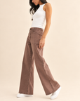 The Maeve Vintage Brown Patch Pocket Wide Leg Flare Jeans
