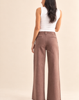 The Maeve Vintage Brown Patch Pocket Wide Leg Flare Jeans