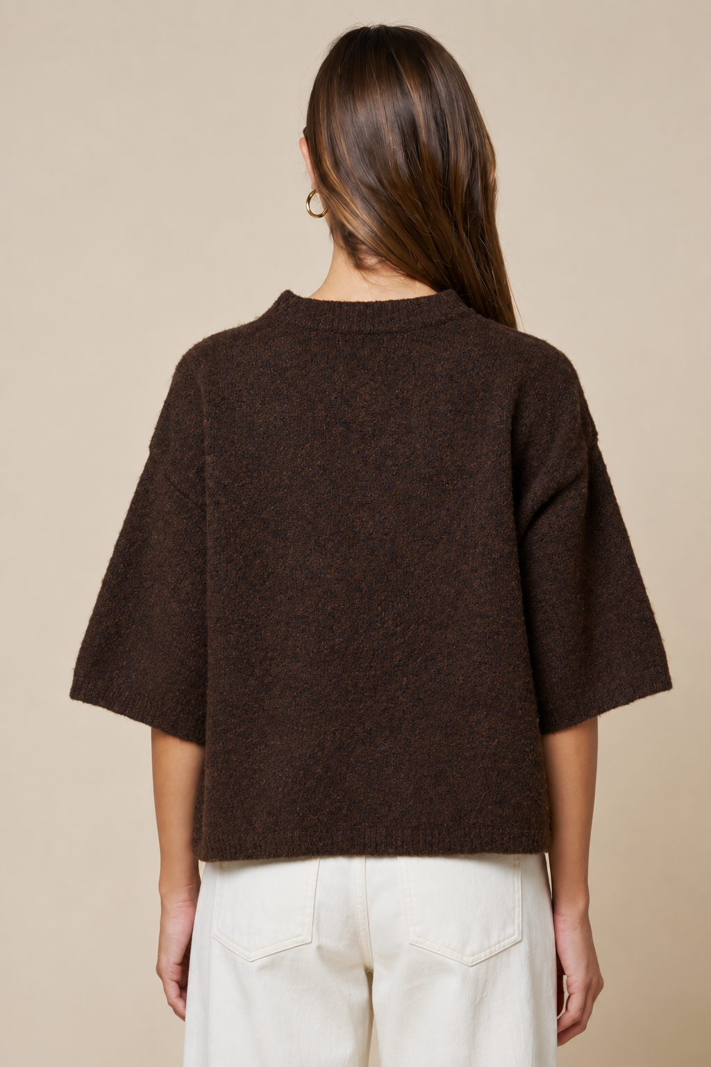 The Cora Dark Brown Sweater Top