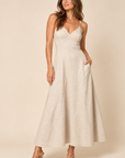 The Selma Natural Open Back Dress