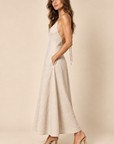 The Selma Natural Open Back Dress