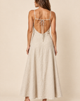The Selma Natural Open Back Dress