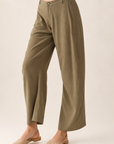 The Nora Olive Barrel Pants