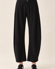 The Nora Black Barrel Pants