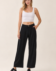 The Nora Black Barrel Pants