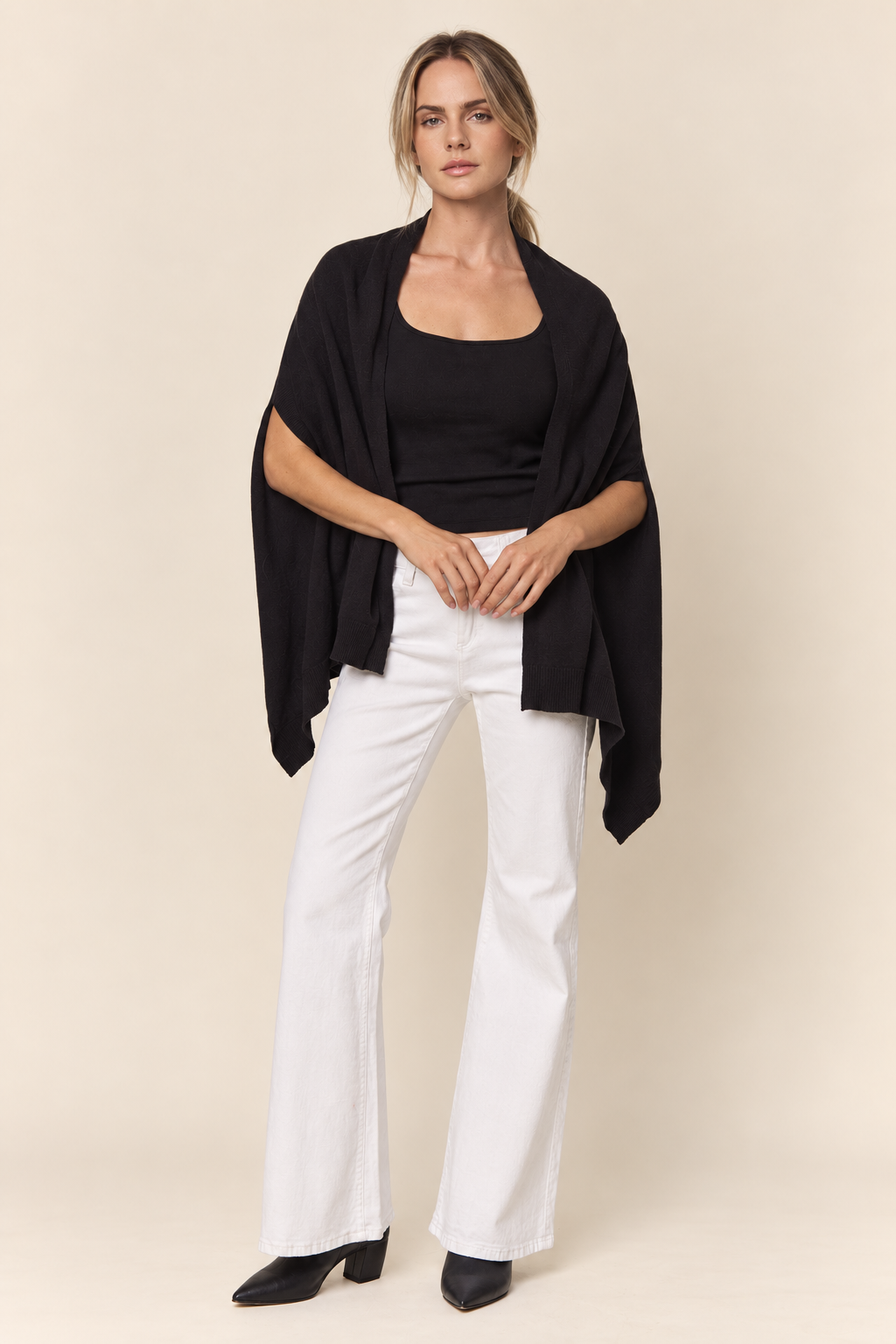 The Blythe Black Shawl Cardigan