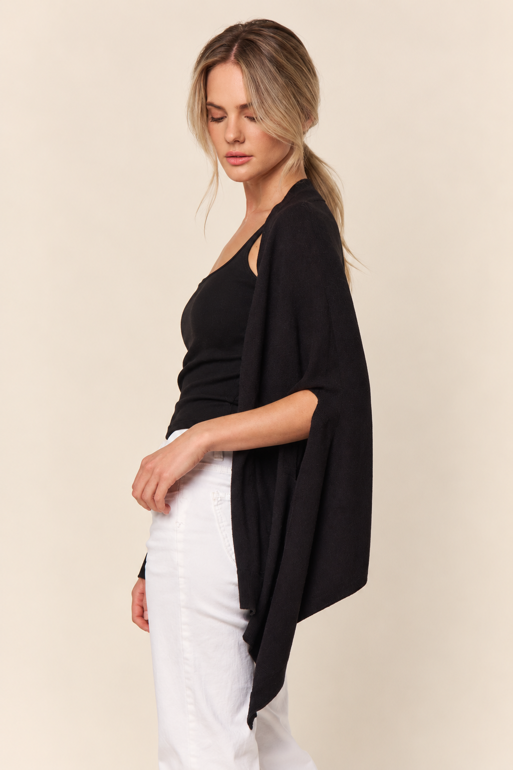 The Blythe Black Shawl Cardigan