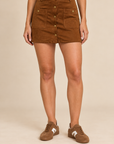 The Jodie Cognac Contrast Jacket + Skirt Set - Sold Separately