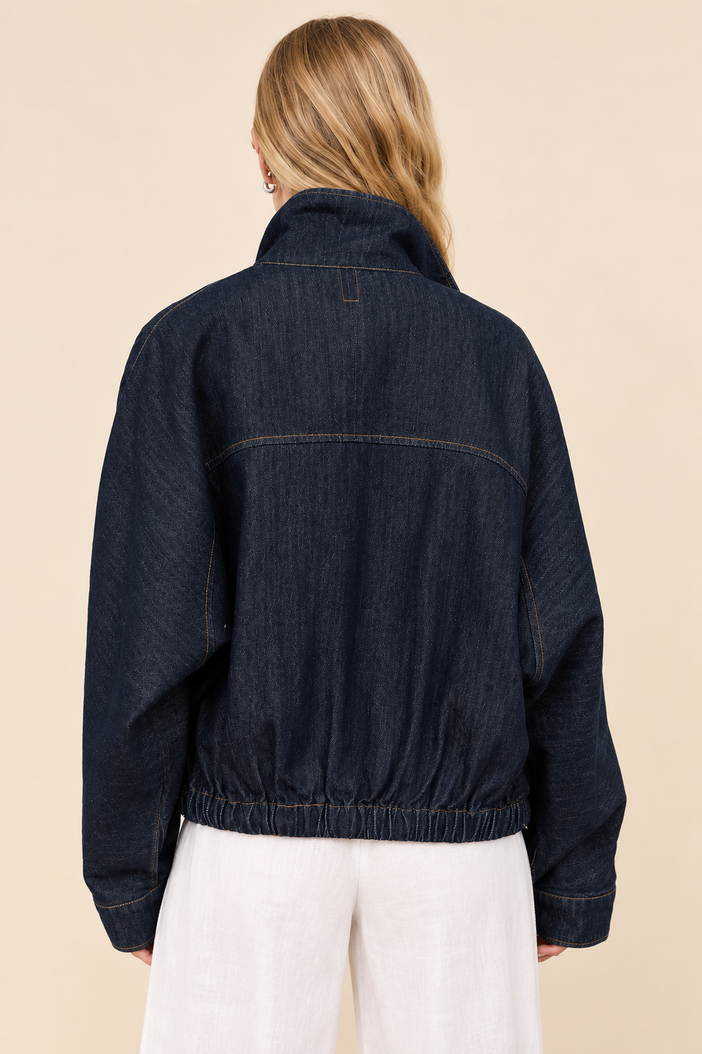 The Frankie Denim Bomber Jacket