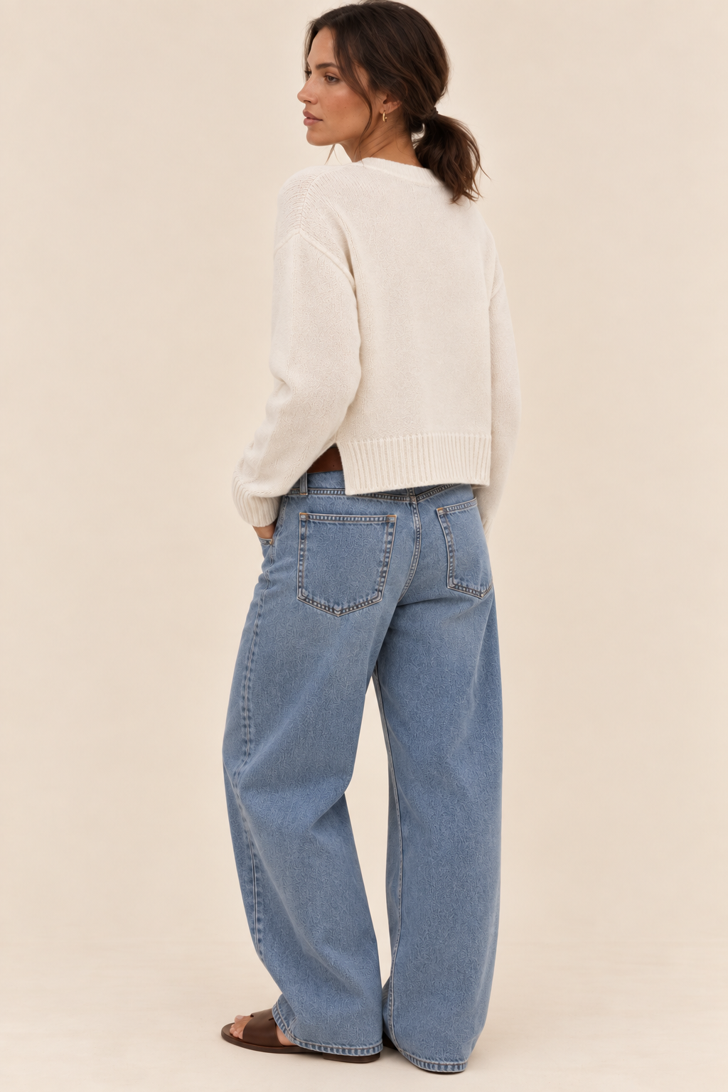The Drew Ivory Knit Sweater