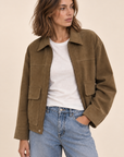 The Shiloh Vegan Suede Utility Jacket
