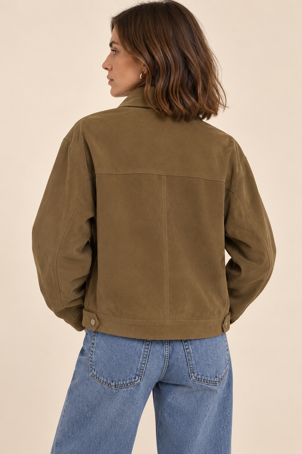The Shiloh Vegan Suede Utility Jacket