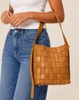 The Elva Woven Bucket Bag