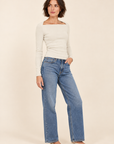 The Anissa Ivory Envelope Top