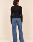 The Anissa Black Envelope Top