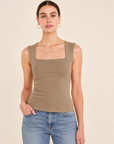 The Izzy Deep Taupe Tank Top