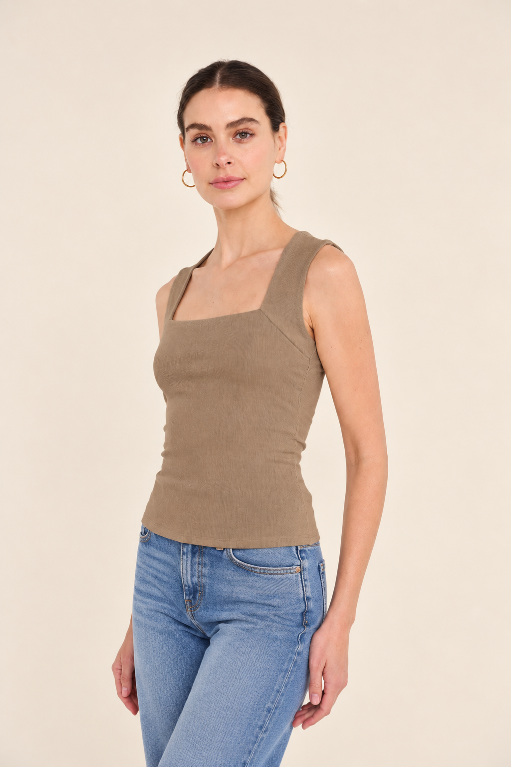 The Izzy Deep Taupe Tank Top