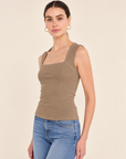 The Izzy Deep Taupe Tank Top