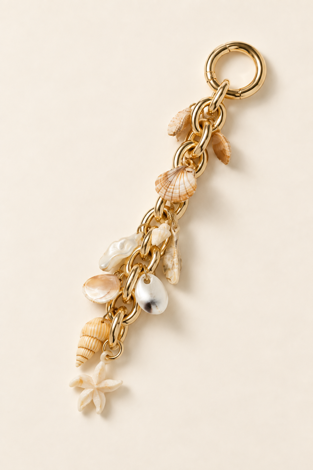 The Seashell Gold Bag Charm