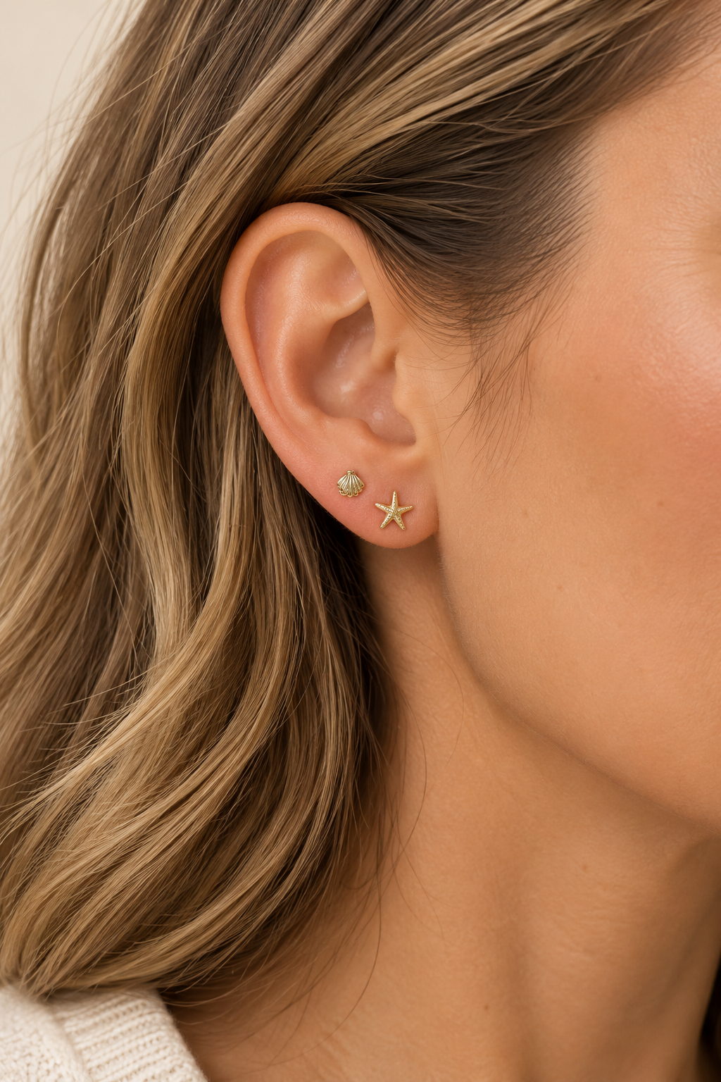 The Seashell Studs by SALT by Sarah Curtis