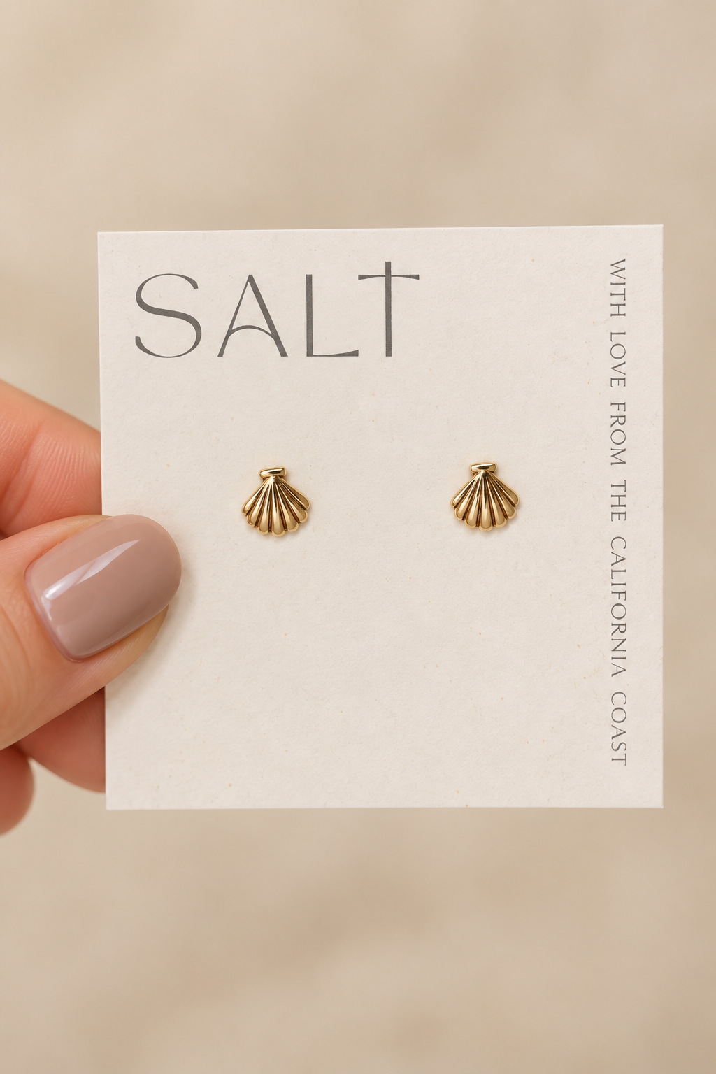 The Seashell Studs by SALT by Sarah Curtis