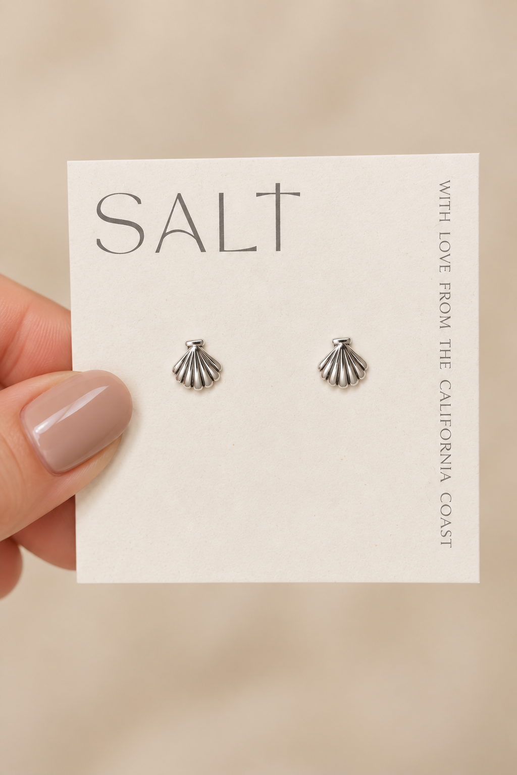 The Seashell Studs by SALT by Sarah Curtis