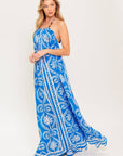 The Illara Printed Halter Maxi Dress