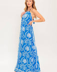 The Illara Printed Halter Maxi Dress