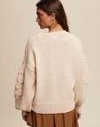 The Inara Embroidered Flower Knit Sweater